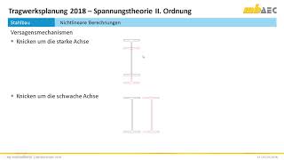 Spannungstheotie 2 Ordnung im Stahlbau  Teil 12 Grundlagen [upl. by Friedrick42]