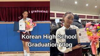 Korean high school vlog🇰🇷  graduation👩🏽‍🎓 [upl. by Kingsly727]