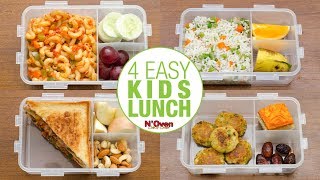 4 INDIAN LUNCH BOX IDEAS l KIDS LUNCH BOX RECIPES l KIDS TIFFIN l VEG LUNCH BOX [upl. by Baxie]