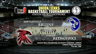 BOYS BASKETBALL vs Bartlesville Union tourney [upl. by Biagi]