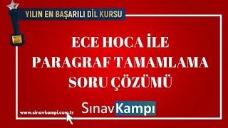 İNGİLİZCE YÖKDİL ÇIKMIŞ PARAGRAF TAMAMLAMA SORU ÇÖZÜMÜ I ECE HOCA [upl. by Pinter]