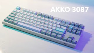 Akko 3087 Unboxing amp Akko Pink Switches Typing Sounds [upl. by Scevour]