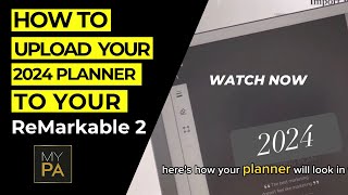 How to upload your 2024 Planner to your Remarkable 2 [upl. by Teryn]