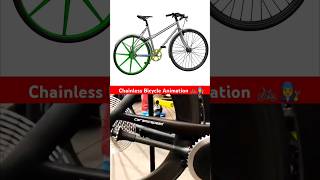 chainless bicycle animation 👩‍🔧🚲 automobile machine mechanical animation engineering cad 3d [upl. by Aehsal]