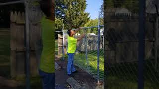 How To Install Chain Link Fence Slats [upl. by Gefen]