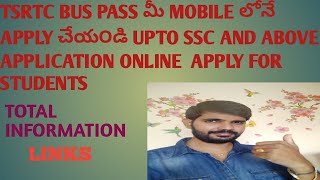 HOW TO APPLY TSRTC BUS PASS IN MOBILEUPTO SSC FREE PASS AND ABOVE SSC [upl. by Icnan]