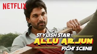 Allu Arjun Fight Scene  Ala Vaikunthapurramloo  Netflix India [upl. by Serica]