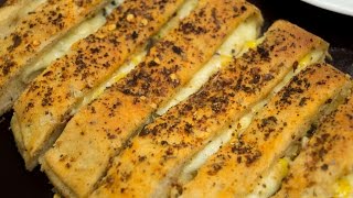 Cheesy Garlic Bread Sticks Recipe  Stuffed Garlic Bread Sticks [upl. by Granthem]