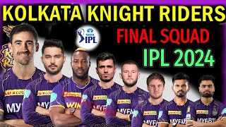 IPL 2024 Kolkata Team Full and Final squad  KKR Team Full Players List 2024  KKR Team Squad 2024 [upl. by Laeahcim]