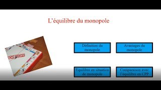 Léquilibre du monopole [upl. by Redyr]