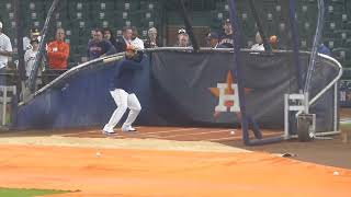 Jon Singletonbatting practiceAstros vs Yankees32824 [upl. by Adnek]