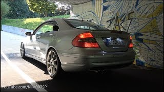 Mercedes CLK500 with AMG Exhaust burnout revs amp sounds 1080p [upl. by Quin]