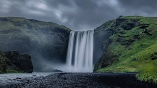 The spectacular Skogafoss Waterfall in Iceland in 4K video [upl. by Ennylhsa]