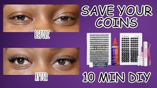 DIY Natural Eyelash Extensions  EASILY IN 10 MINS [upl. by Curr]