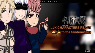 JJK characters react to the JJK fandomsfans  reaction video  halloween edition 🎃👻  gc [upl. by Bird]