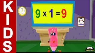 9 Times Table  kids songs amp nursery rhymes in English with lyrics [upl. by Auberbach]