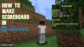 HOW TO MAKE SCOREBOARD IN ATERNOS  SimpleScore Plugin 2023 [upl. by Thurstan]