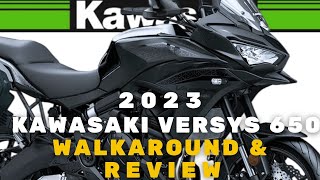 2023 Kawasaki versys 650  Review  POV  Walkaround [upl. by Assirat]