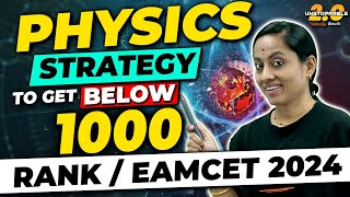 How to Get Below 1000 Rank in EAMCET Exam 2024  Physics Strategy for EAMCET 2024  KRD Madam [upl. by Eikkin856]