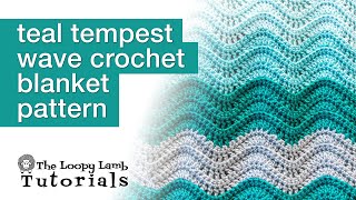 How to Crochet a Ripple Blanket Tutorial  Wave Crochet Blanket Pattern Tutorial [upl. by Rodina]