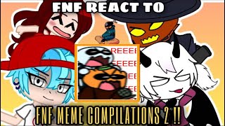 FNF react to FNF Memes Part 2  Gacha Club  Friday Night Funkin’ [upl. by Minnnie]