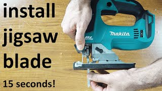 How to install jigsaw blade Makita [upl. by Ntsyrk897]