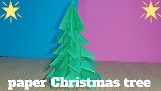 CHRISTMAS PAPER TREE TUTORIAL  CHRISTMAS PAPER DECORATION IDEAS [upl. by Kennan782]