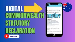 ⏬👇Digital Commonwealth Statutory Declarations in myGov  StepbyStep Guide MYGOV commonwealth [upl. by Sheply]