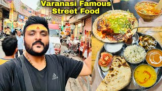 Varanasi famous Street Food  Kashi Vishwanath Darshan with all details  best hotel food amp more [upl. by Aidualk]