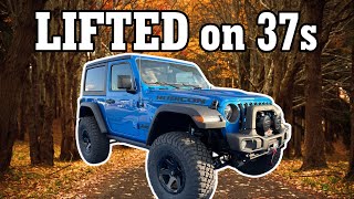 Hydro Blue JEEP Wrangler RUBICON Apex Edition 25quot LIFTED on 37s AEV [upl. by Ahsei]