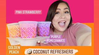 Dunkin Donuts NEW Coconut Refreshers [upl. by Donelu928]