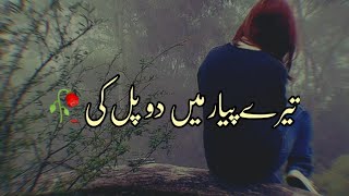 Tere Pyar Me Do Pal Ki  Sad 2 Line Shero Shayari Status  Urdu Poetry [upl. by Sarkaria449]