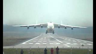 Amazing takeoff Antonov 225 at Geilenkirchen NATO airbase smokey [upl. by Nanfa436]