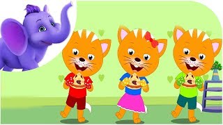 Three Little Kittens  Cute Animal Song  Mother Goose  Nursery Rhyme with lyrics [upl. by Ihskaneem]