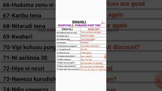 🔥✅️Swahili shopping Phrases 🛍  Kiswahili lessons music love amapiano dance africa english [upl. by Veradia42]