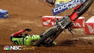 Wildest moments from 2021 Supercross season  Motorsports on NBC [upl. by Wallache]