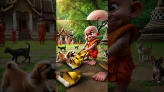 The little monk and his flock for fun funny shorts cute [upl. by Nivi]