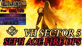 FF7 Ever Crisis  S VH Sector 5 Crisis Dungeon Guide Sephiroth Clutch as ImperilFire DPS [upl. by Neret]