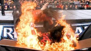 Edge Spears Mick Foley  WrestleMania 22 [upl. by Imekawulo428]