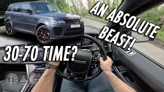 2019 Range Rover Sport SVR DRIVING POVREVIEW  A PROPER SPORTS SUV [upl. by Vern583]