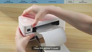 Phomemo PM241BT Tutorial How to Load Paper to Label Printer 241BT丨Setup Instruction Manual [upl. by Aicenod]