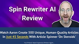 Spin Rewriter AI Review [upl. by Brosine255]