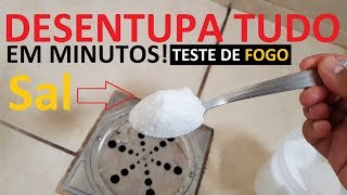 Como desentupir pias e ralos com SAL DE Cozinha  Cantinho de casa [upl. by Eiznik]