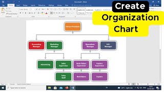 🔥How To Create Organization Chart  Smart Art  Hierarchy Chart [upl. by Ahsielat]