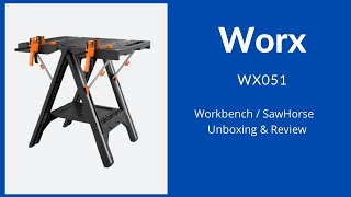 Worx WX051 Workbench  SawHorse Unboxing and Review [upl. by Amsirahc442]