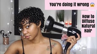 How to Diffuse Natural Hair [upl. by Eleaffar]