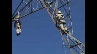 Simulación y ensayo caída desde torre  500 kV Trabajos con Tensión [upl. by Edrick598]