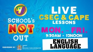 TVJ Schools Not Out CSEC English Language with Ardene Virtue  May 5 2020 [upl. by Narmis12]