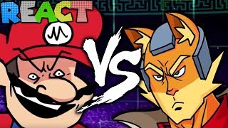 LUIGIKID REACTS TO Speedrunner Mario VS Melee Fox  1M Subscriber Special  SOMETHING VERSUS 🍄🦊 [upl. by Enicul]