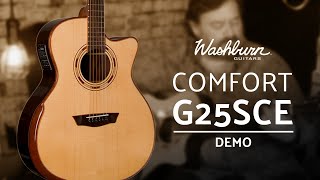 Acoustic Guitar Demo Washburn Comfort G25SCE [upl. by Ecenahs]